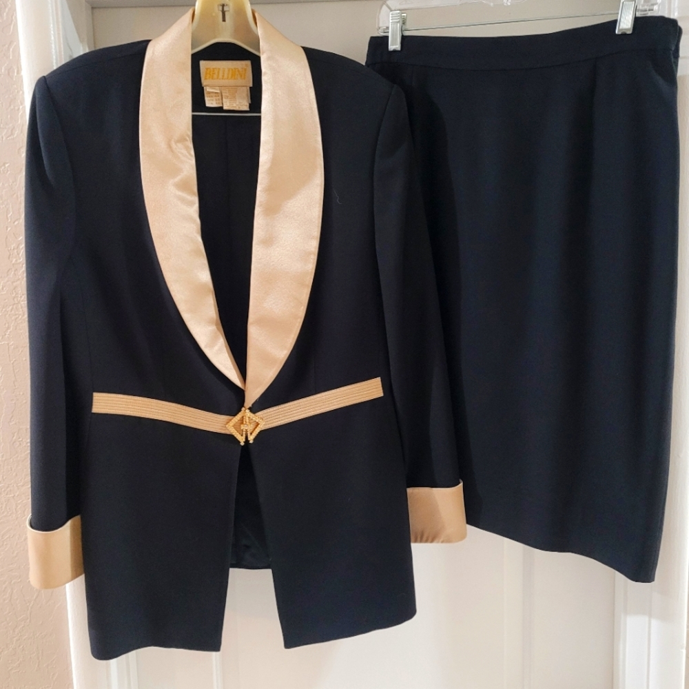 New w/out tags Belldini Black/ Gold Church/ Dress / 2 piece suit Size 14